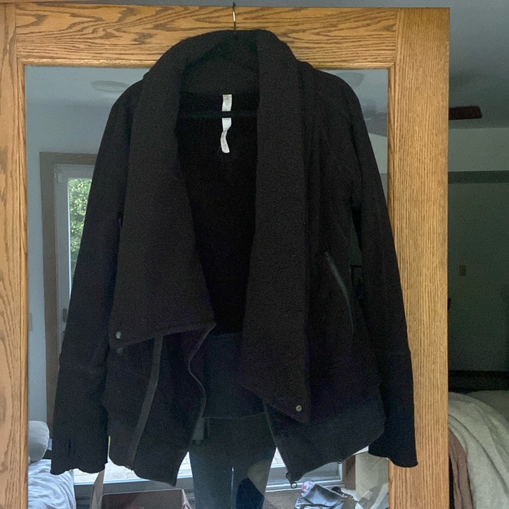Lululemon Super-Cozy Jacket Black Size 8 Faux Sherling